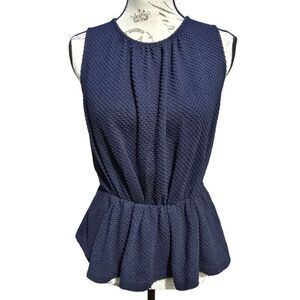 J. Crew Sleeveless Peplum Top Swiss Dot Women's‎ XS